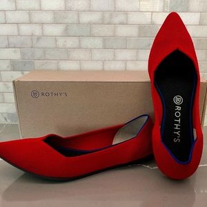 Rothy's Chili Red Point Shoes - Size 9
